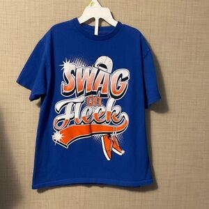 Vibrant Blue 'Swag on Fleek' Kids Tee